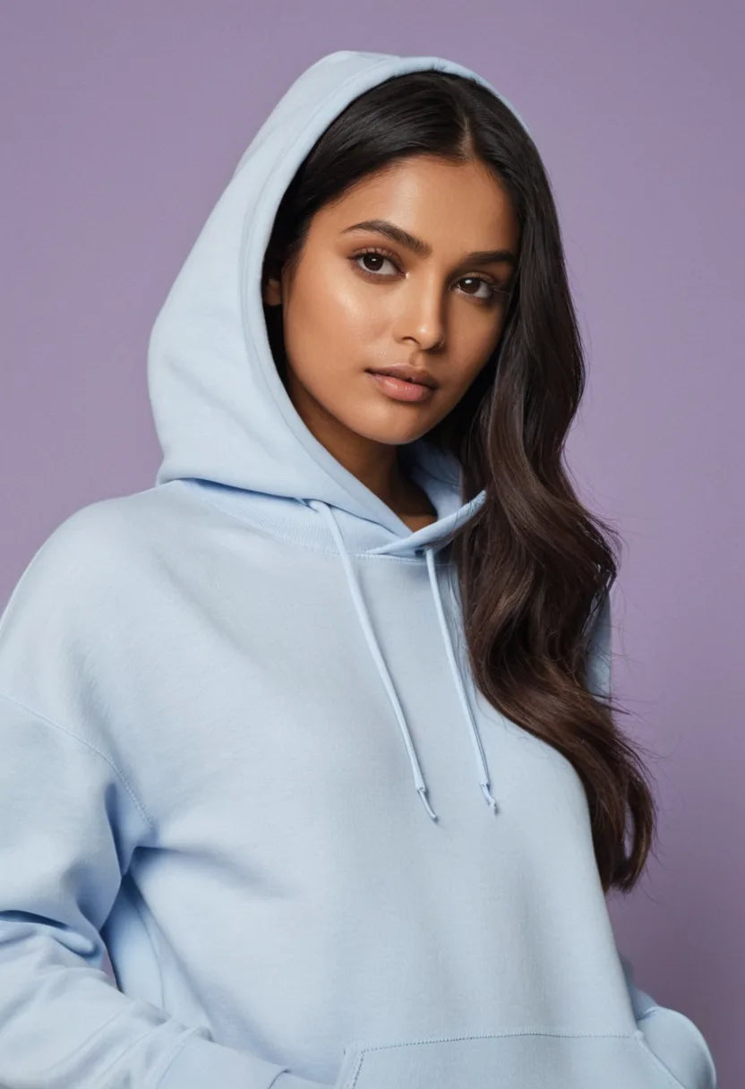 Baby Blue Oversized Hooded Sweatshirt