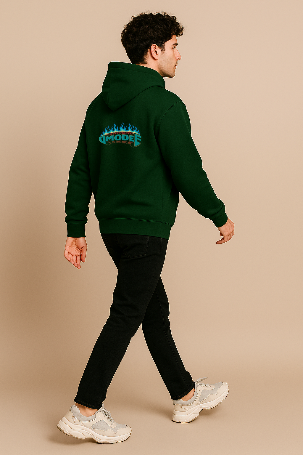 Unbothered Mode Oversized Hoodie – Forest Green
