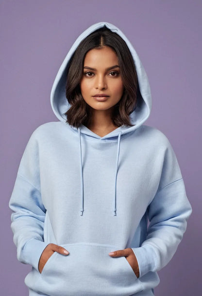 Baby Blue Oversized Hooded Sweatshirt