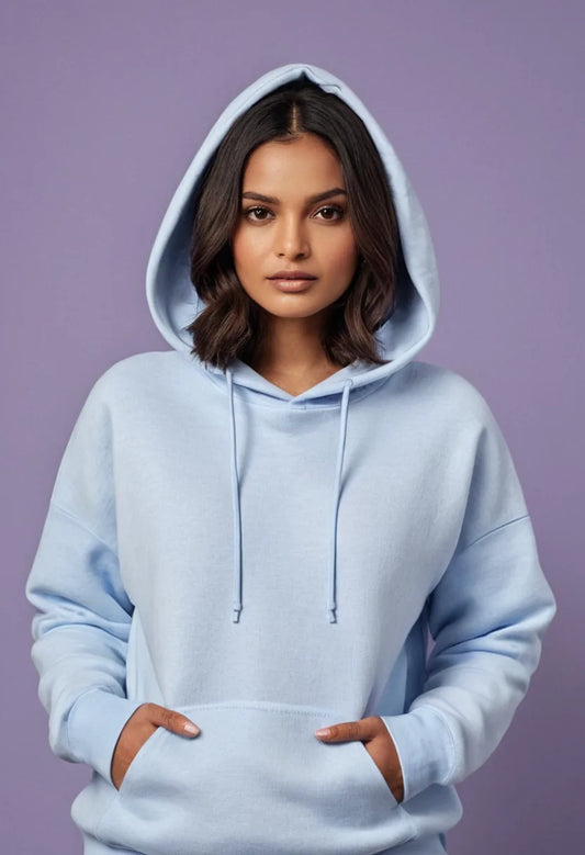 Baby Blue Oversized Hooded Sweatshirt