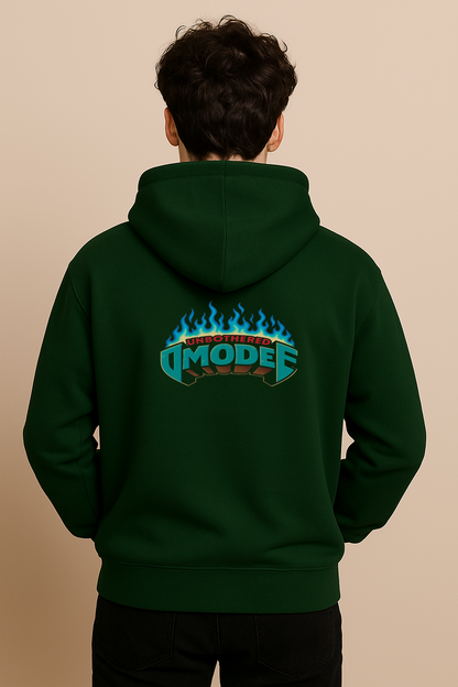 Unbothered Mode Oversized Hoodie – Forest Green
