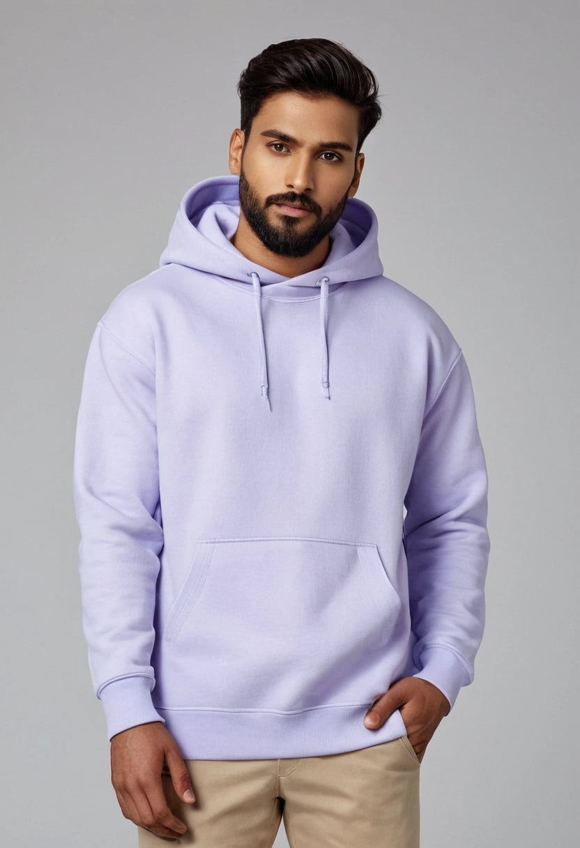 Lavender Oversized Hooded Sweatshirt