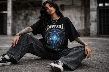 Death Embrace Oversized Graphic T-Shirt