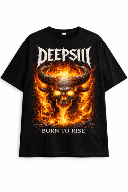 Burn To Rise Oversized Graphic T-Shirt