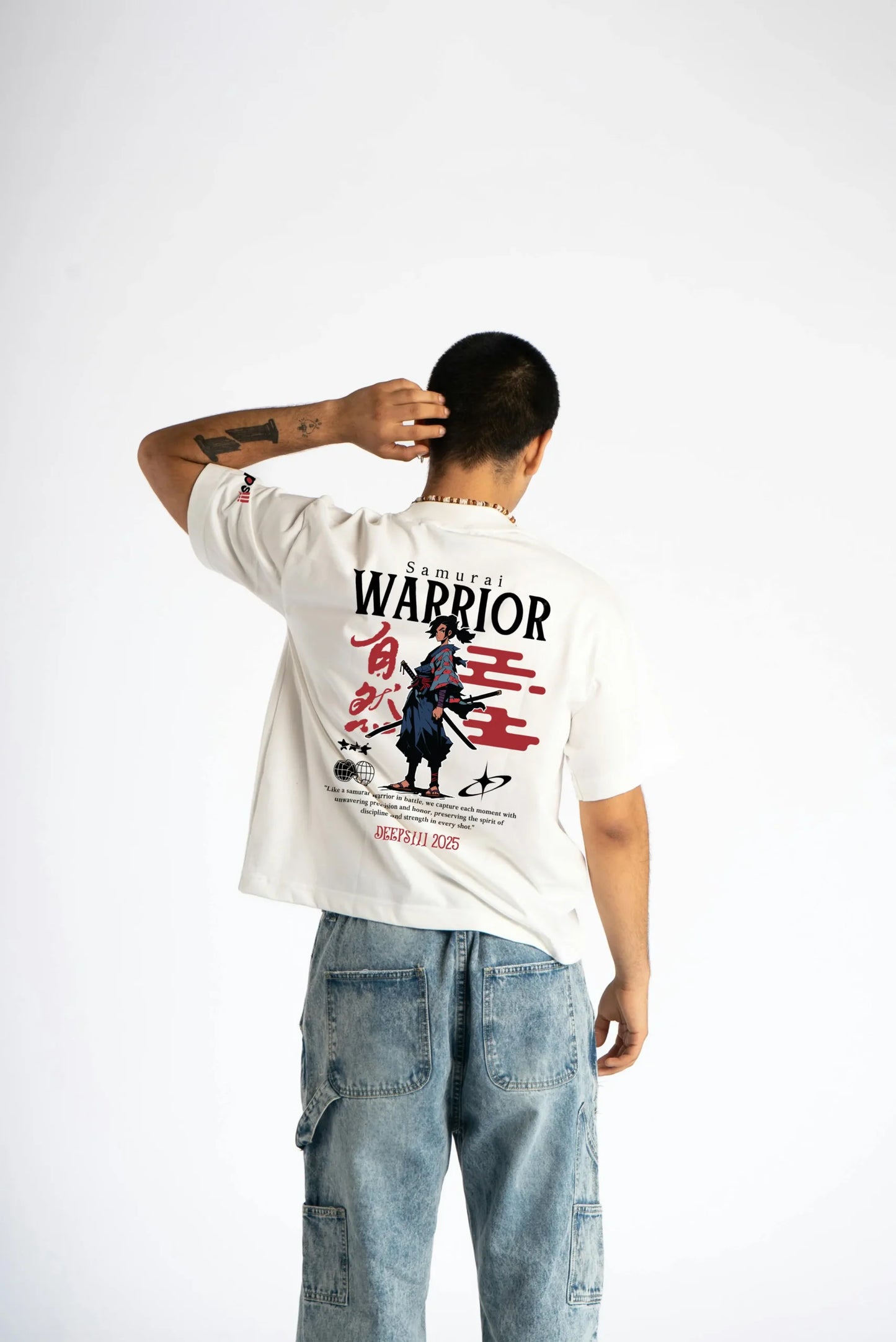 White Warrior Oversized T-Shirt