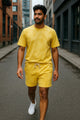 Golden Yellow Tie-Dye Co-ord Set (T-Shirt & Shorts)