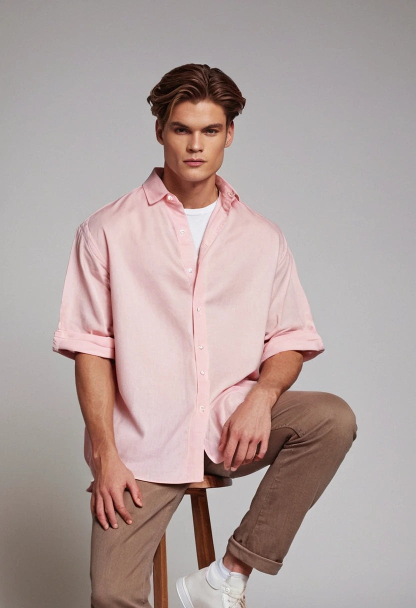 Light Pink Oversized Shirt
