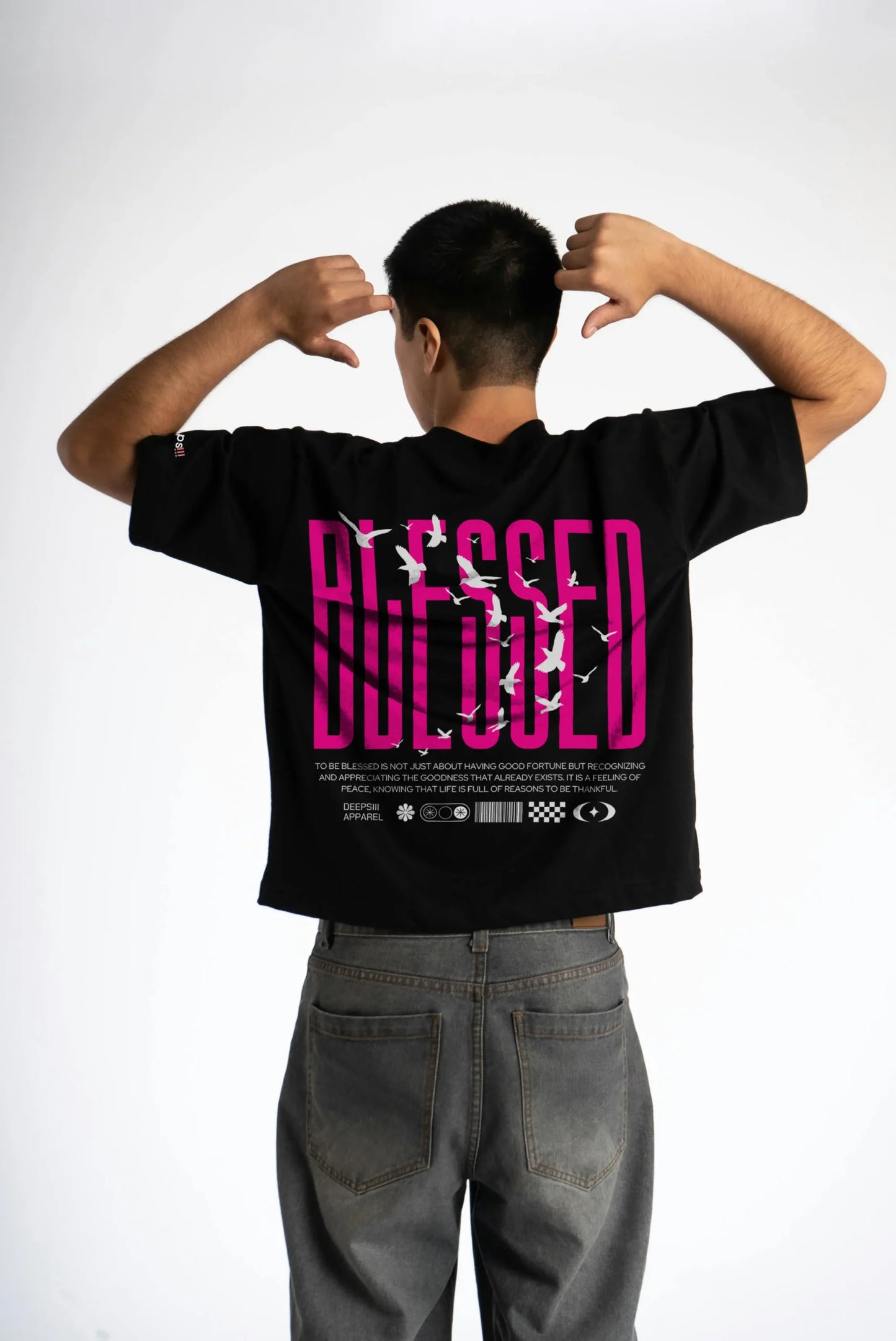 BLESSED Oversized Black T-Shirt