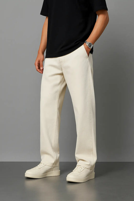 Off-White Loose Fit Baggy Jeans