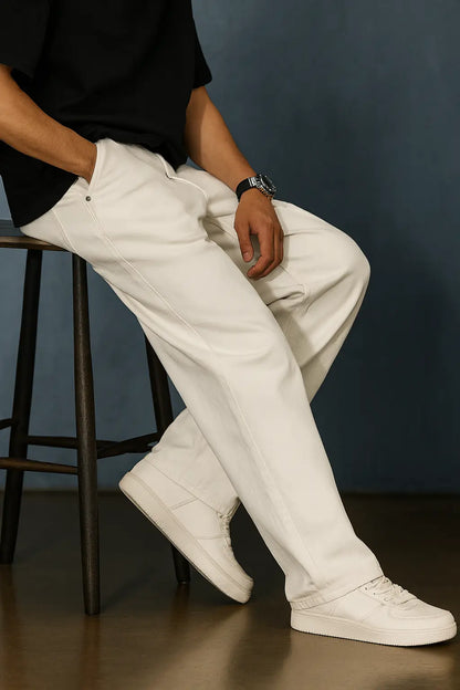 Off-White Loose Fit Baggy Jeans