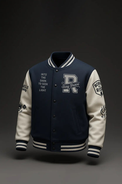 Rebel Heart - Navy Blue Varsity Jacket