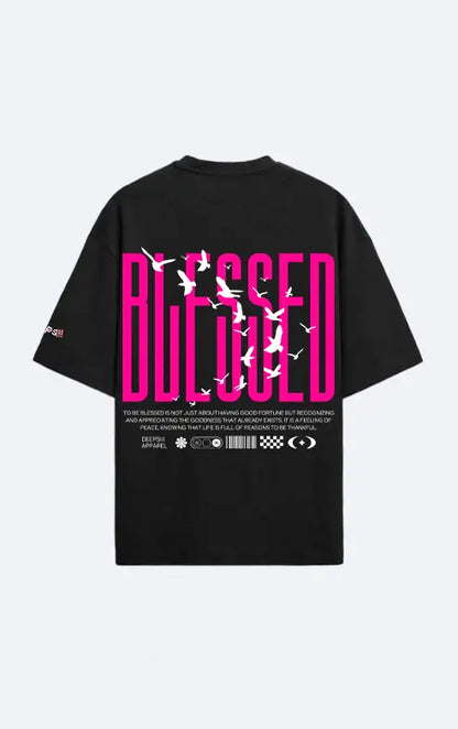 BLESSED Oversized Black T-Shirt